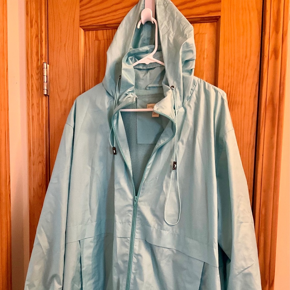 Appleseed’s Womens Lightweight Jacket with Hood - Mint Green